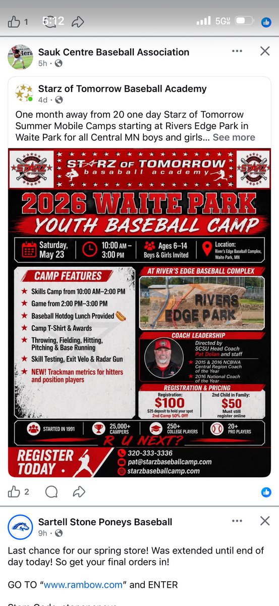 Starz of Tomorrow Baseball Academy tweet media