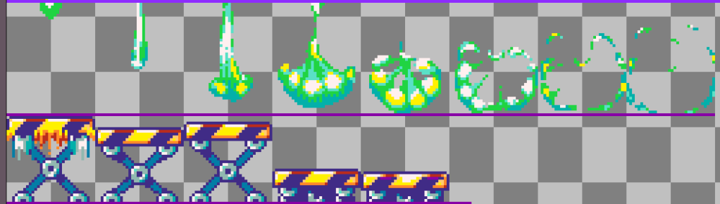 _DanLabG_'s tweet image. Added two new gameplay stuff.
Toxic spray and Spring Pad!
Level 3 is gettin better

#aseprite #pixelart #amiga