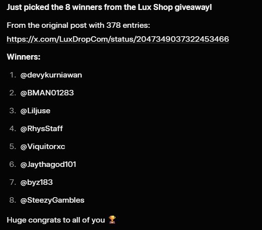 LuxDrop tweet media
