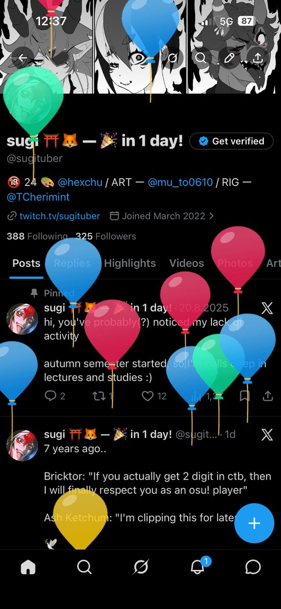 sugi ⛩️🦊 — 🎉 bday boy (@sugituber) / Posts / X