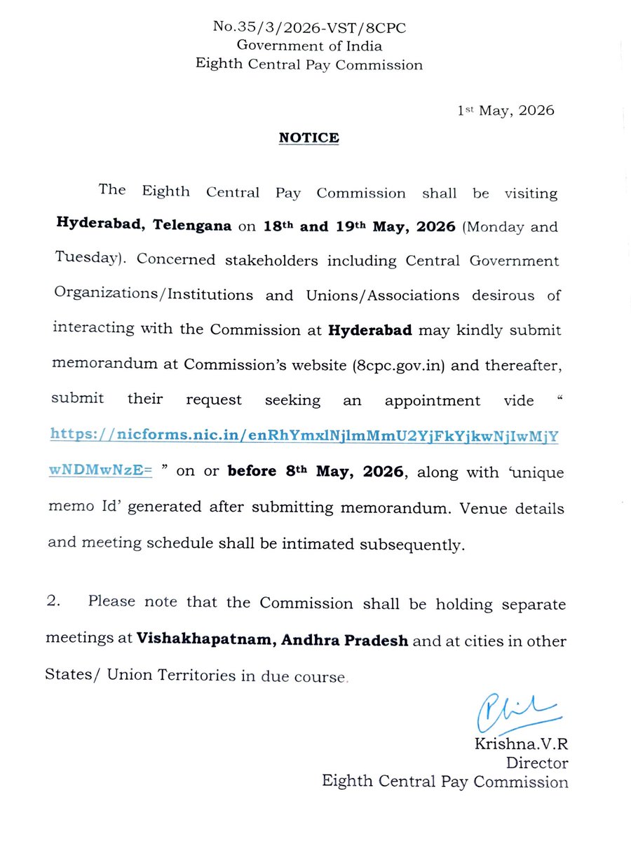 8th pay commission tweet media