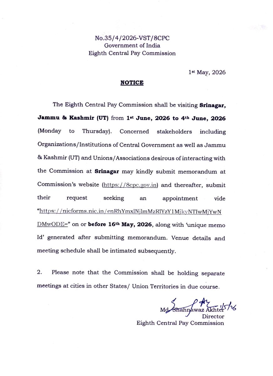 8th pay commission tweet media
