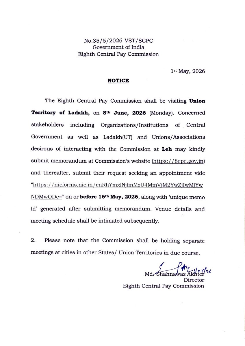 8th pay commission tweet media