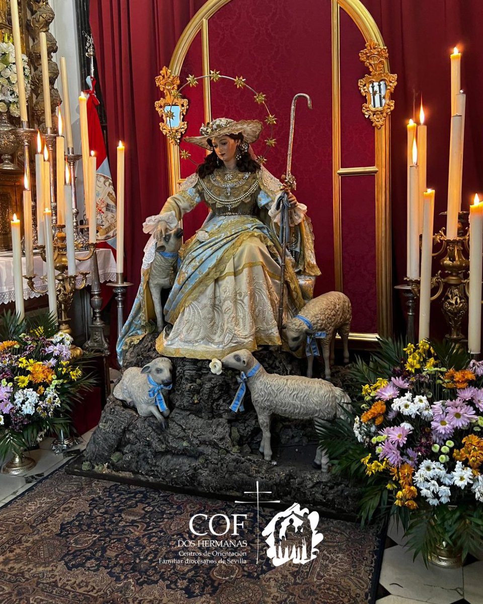 COF2H's tweet photo. 🔴 PAÑUELO DEL COF
🤍 Ayer entregamos el pañuelo del COF a la Divina Pastora de la @sacramentaldh.
▶️ Ya luce, bendecido por @ManuelSdH, para su besamanos.
🙏 En él depositamos las oraciones y esperanzas de las familias que acompañamos en el COF. Que María sea guía y consuelo. https://t.co/bfS1hbNCy1