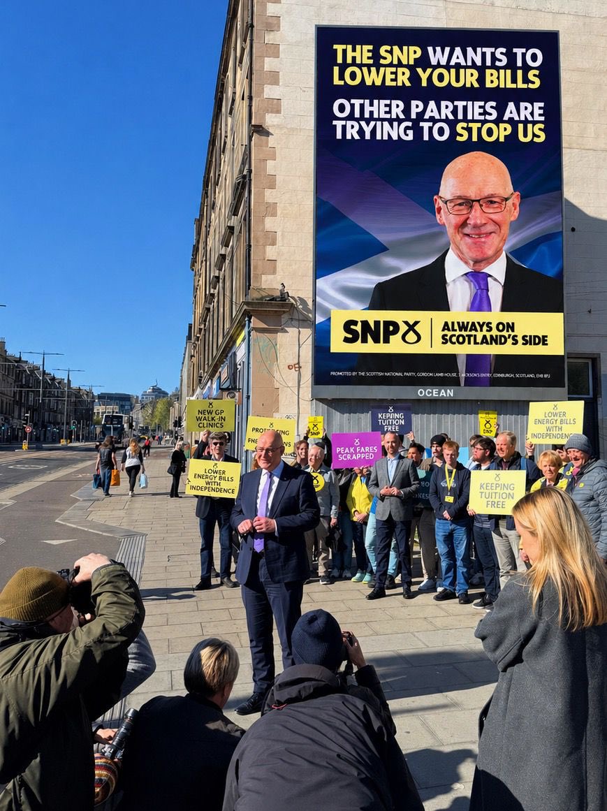 JacobAD82's tweet photo. The SNP admit they ‘edited quickly’ the viral photo of John Swinney after an AI expert said it was likely the technology had been used to create it

@JakeMooreUK ran the image through deepfake detection software, which was '78% confident' AI had been involved https://t.co/q8VRnPKlb6
