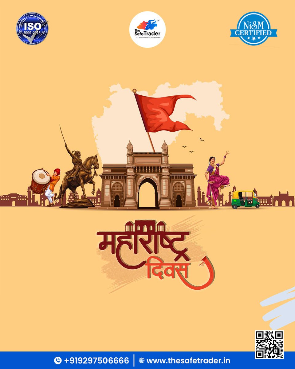 TheSafeTraders's tweet image. Celebrating Maharashtra Day with pride and gratitude 🌟
A day to honor the culture, history, and progress of a state that continues to inspire through its diversity and strength.

#MaharashtraDay #PrideOfMaharashtra #UnityInDiversity #StateFormationDay  #TheSafeTraderAcademy