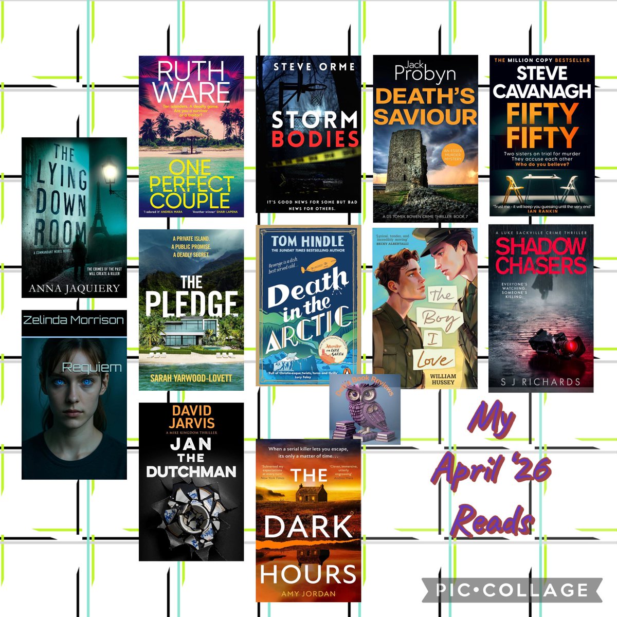 DebsBookReviews's tweet photo. My April reads, & only reads, no extra bits this month (life outside books is a bit meh ๐).
All reviews are on my feed.
List of authors/books https://t.co/rIq5o49zjz
#AprilRoundUp #BookTwitter @Sarah_Y_L @WHusseyAuthor https://t.co/SLX094iXFX