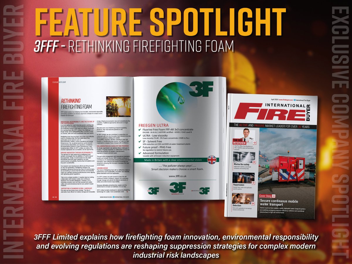 Firebuyer's tweet image. Latest on International Fire Buyer: Rethinking firefighting foam 

Read more: firebuyer.com/rethinking-fir…

#Firefighting