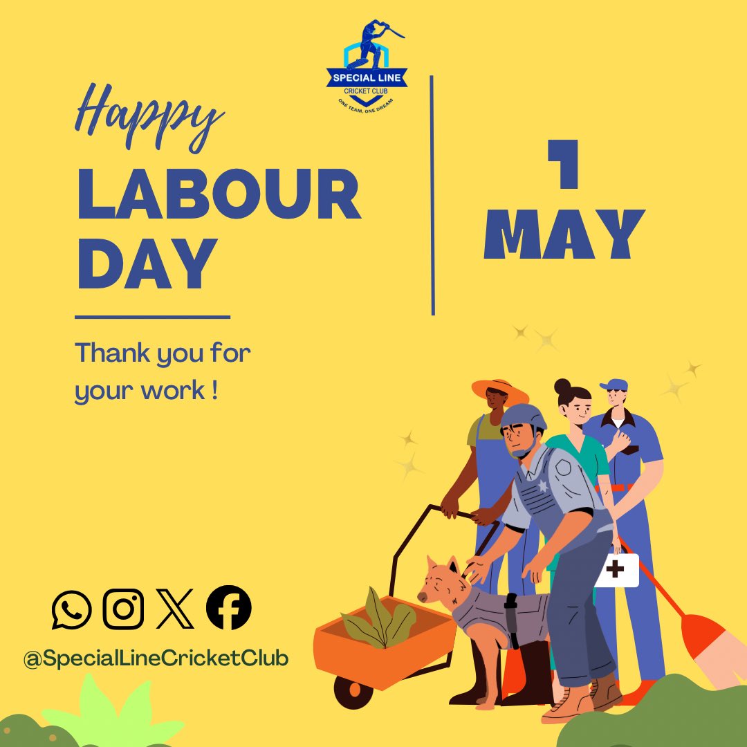 SpecialLineCC's tweet photo. Happy Labour Day to all SpecialPeople🌟  
Today we celebrate your hard work, dedication, and the passion you bring every day. You are the heart of what we do. Today, we honor YOU.  
Enjoy your well-deserved rest

#SpecialPeople💙💛 https://t.co/1LX8eU3Glb