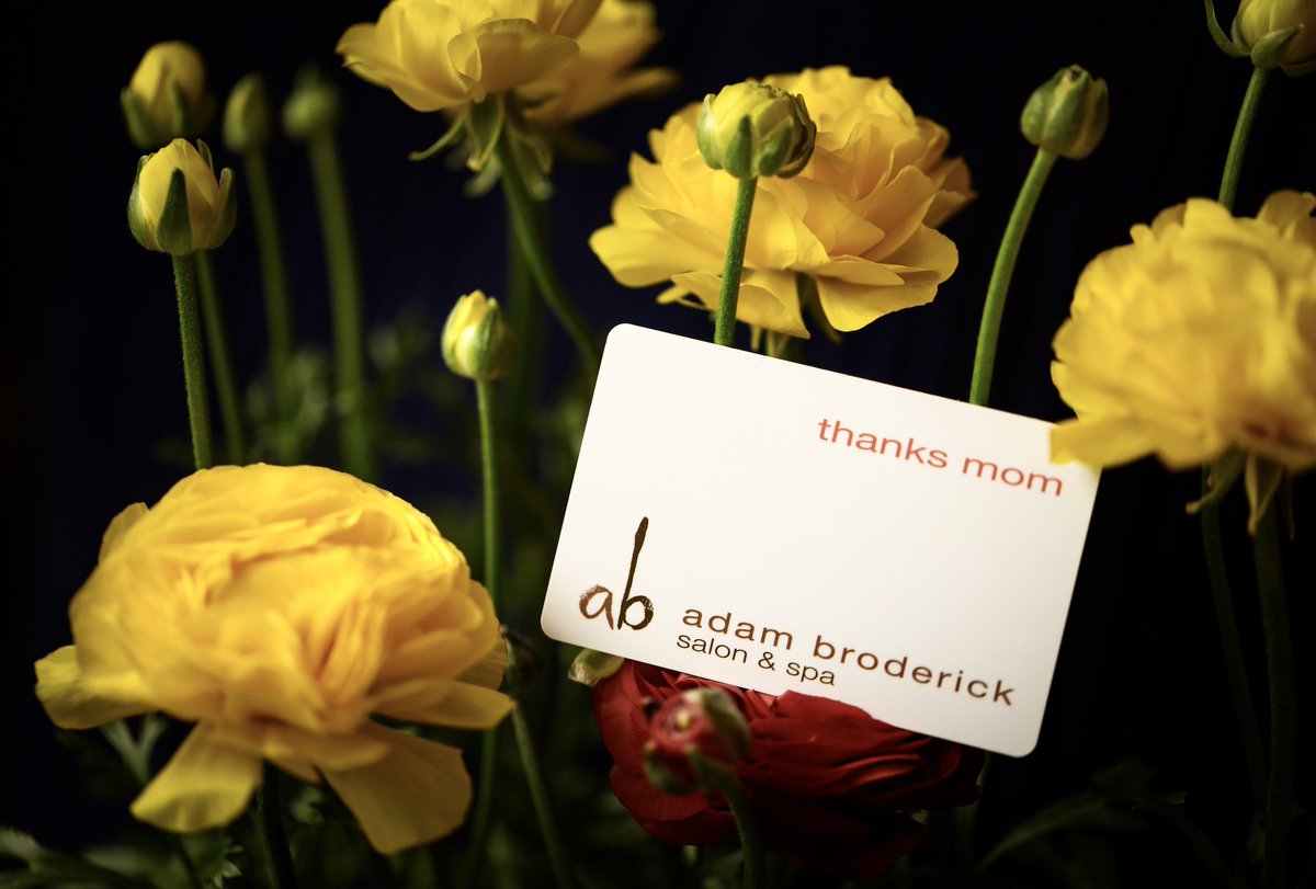adambroderick's tweet image. for every $175 in ab gift cards, receive a $25 bonus card now through #mothersday, because no 2 moms are alike … #give her the #gift that lets her choose exactly what she loves: beauty, wellness, relaxation ... all wrapped up in one perfect gift. @adambrodericksalon 203.431.3994