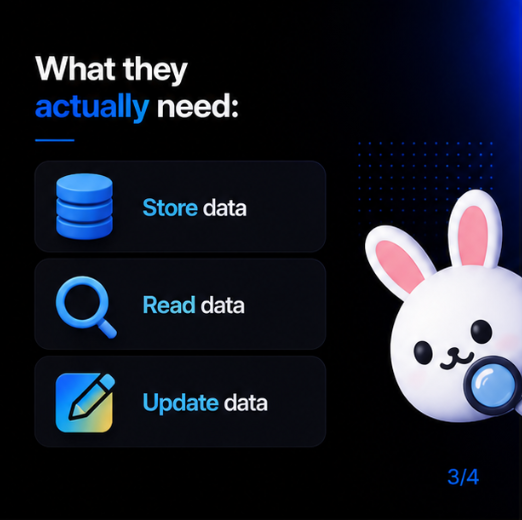 Skapi_api's tweet image. We just launched Bunny Query 🐰

Simple data layer:
→ database
→ hosting
→ works through your favorite AI @ChatGPTapp @claudeai 

Built on Skapi
Try it: bunnyquery.com

#buildinpublic #startups #AI #devtools