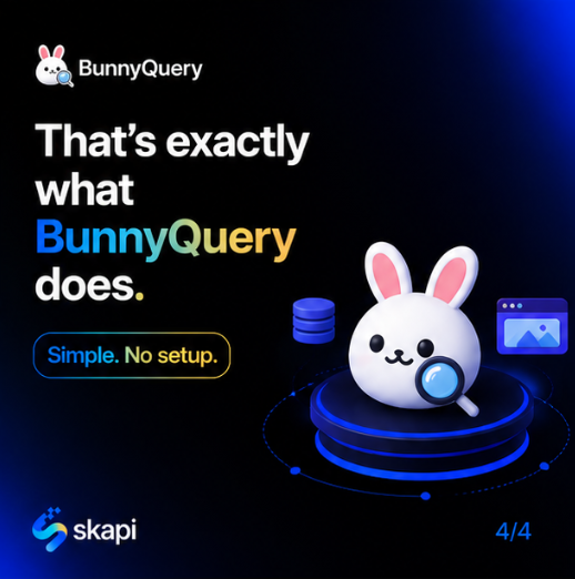 Skapi_api's tweet image. We just launched Bunny Query 🐰

Simple data layer:
→ database
→ hosting
→ works through your favorite AI @ChatGPTapp @claudeai 

Built on Skapi
Try it: bunnyquery.com

#buildinpublic #startups #AI #devtools