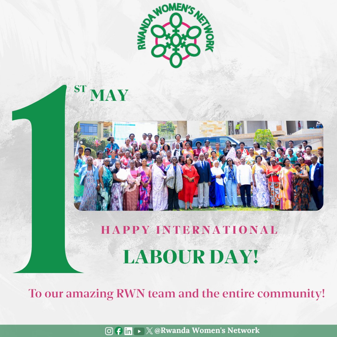 RWN_WomenNet's tweet photo. Happy Labor Day!
Today, we celebrate our incredible team and the entire Rwanda Women’s Network community. Thank you for your hard work and dedication, your efforts are transforming lives, building skills, and strengthening our communities every day.

@ambafrancerwa
@livingdemocracy
@AFD_France
@RwandaLocalGov
@unwomenrwanda
@UNTrustFundEVAW
@ProfemmesTH
@GenderMonitorRw
@RwandaGender
@trocaire
@KvinnaKvinnaINT
@womenstrongintl
@FemnetProg
@balikungerii
@GBVnet
@WomenforWomen
@giz_rwanda
@medicamondiale