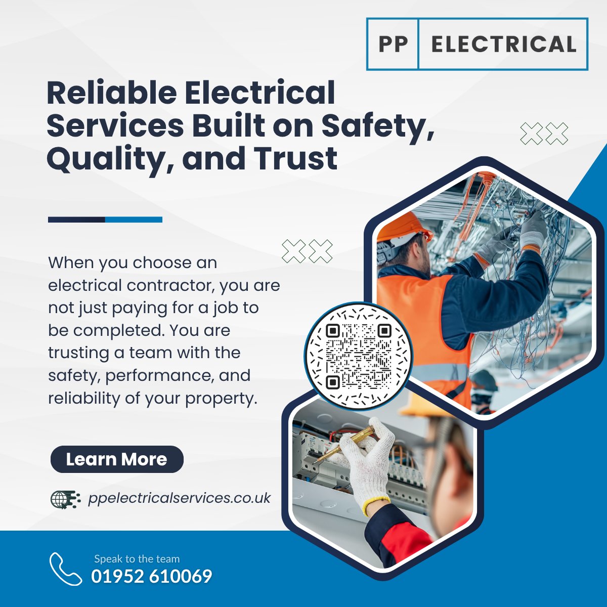mawebdesign_uk's tweet image. When you choose an electrical contractor, you are not just paying for a job to be completed. You are trusting a team with the safety, performance, and reliability of your property.
More detail 👇
🌐 ppelectricalservices.co.uk
🔗 #Electricians #Telford #Shrewsbury