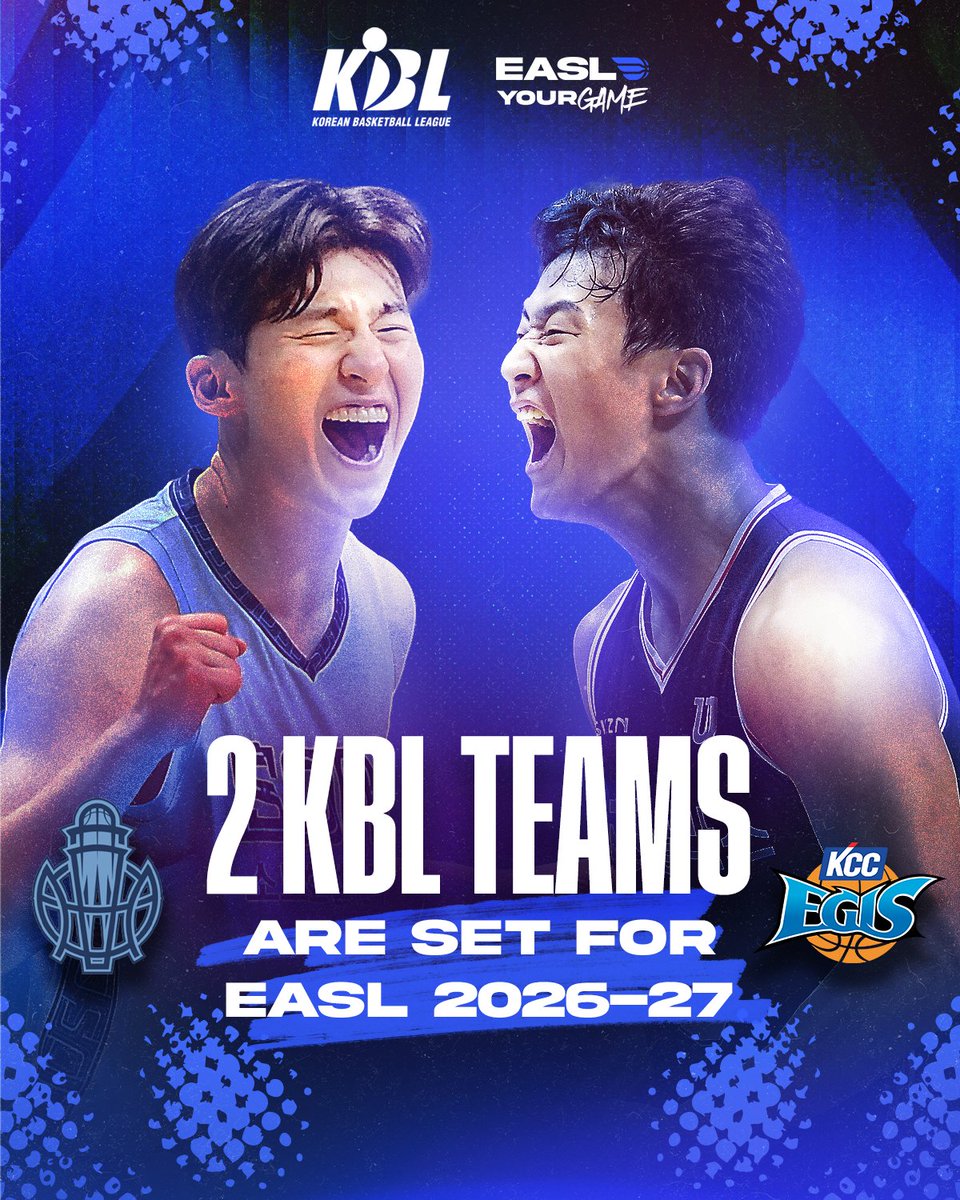 EASLofficial's tweet image. KCC AND SONO 🤩 

2 KBL teams for our EASL 2026-27 season are decided 😤

#EASL #SONO #KCC #KBL