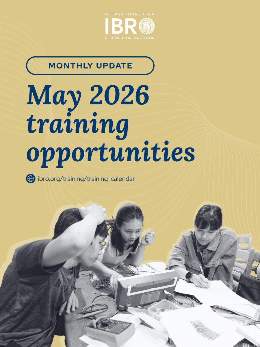 IBROorg's tweet image. 📅 The May IBRO #training calendar is here!
These 2️⃣ exciting courses are open for applications this month. Explore what they offer, check your eligibility &amp;amp; take the next step in your professional development.

ibro.org/training/train… 

@rpbiney @ElfarrashSara @Kavita_Babu_