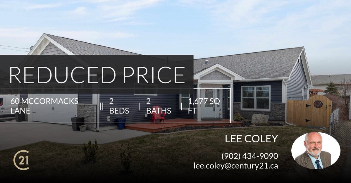 chamberscoley1's tweet photo. 📍 Reduced Price 📍 This recently reduced home at 60 Mccormacks Lane in Eastern Passage won't last long, so, don't wait to set up a showing! Reach out here or at (902) 434-9090 for more information!

Lee Coley
Century 21 Trident Re... https://t.co/qSqvGKnb7Q https://t.co/Asc6HlD2pM