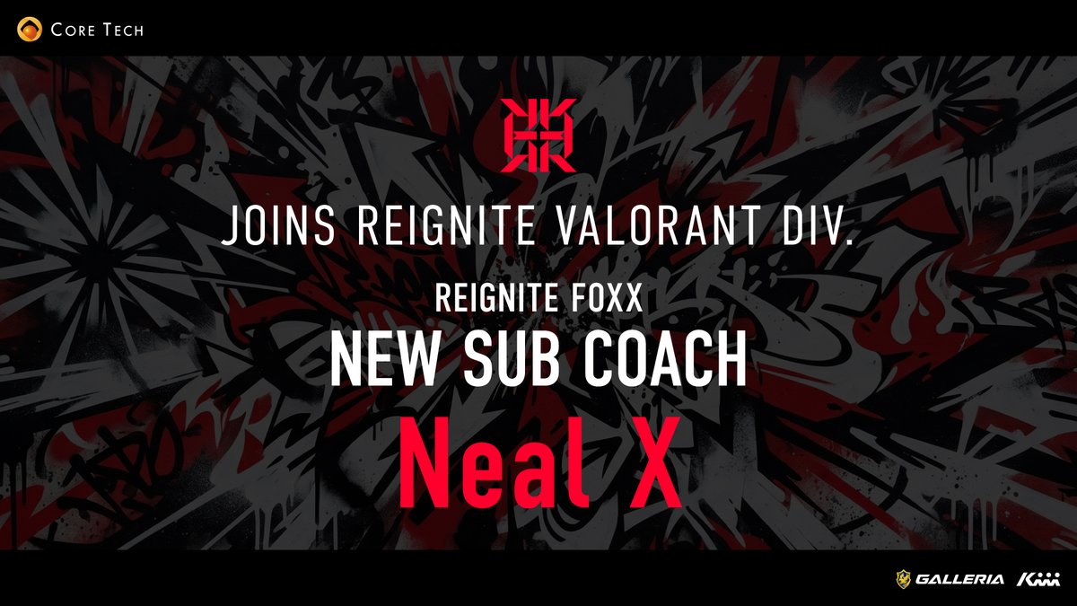 ReigniteJP's tweet photo. 【VALORANT部門編成のお知らせ】

この度、VALORANT部門「REIGNITE FOXX」に、
Sub coachとしてNeal X( @NealXRay )が加入いたします。

優勝のために選手一人ひとりの
レベルアップを全力でサポートします🔥

#RIGXWIN https://t.co/Y8OgGmAdkp