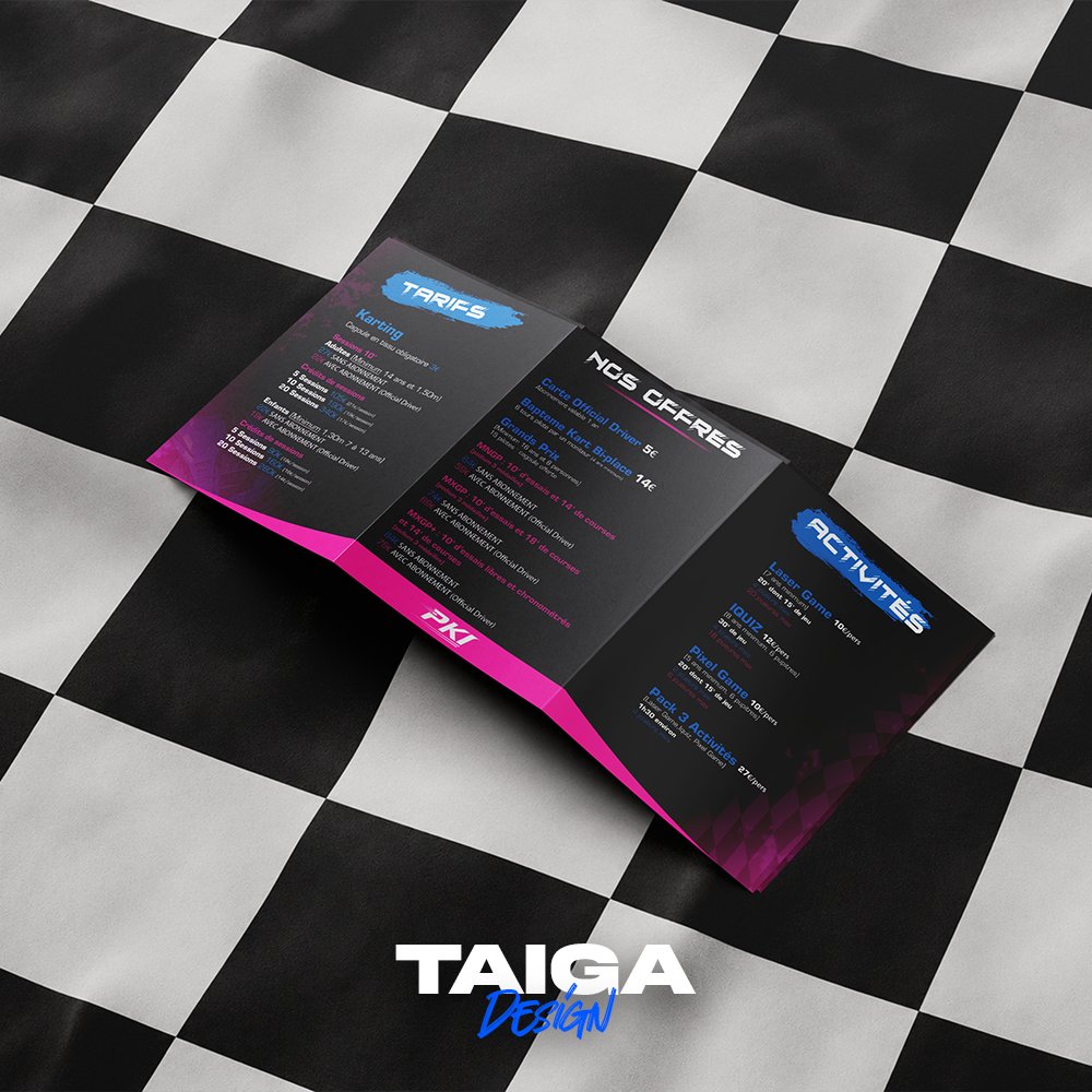 Taigaiii's tweet image. Voici une de mes dernières réalisations un flyer promotionnel pour un karting 🏁

💬 N’hésitez pas à me dire ce que vous en pensez !

📩 Disponible pour vos projets graphiques (flyers, affiches, réseaux sociaux…)

#graphiste #designgraphique #flyer #creationvisuelle #freelance
