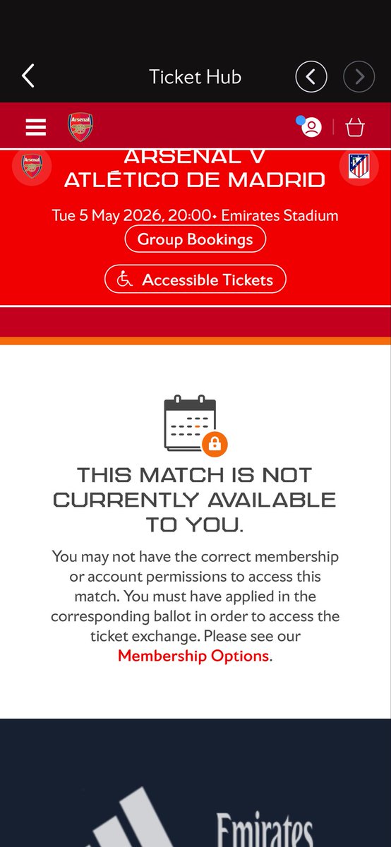 1knocker's tweet photo. @ArsenalBallots do you know why this is showing. I entered the ballot but failed https://t.co/beUGZsmDUb