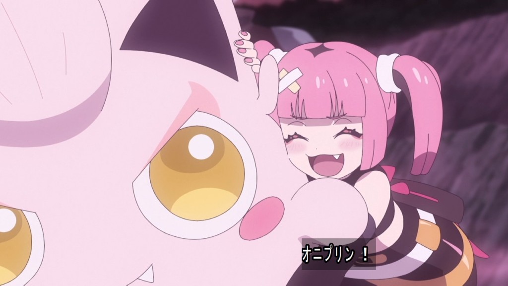 YukiAnilog's tweet photo. オニプリンにデレデレのサンゴちゃん可愛すぎる #anipoke #アニポケ https://t.co/m6Xtl6DJsj