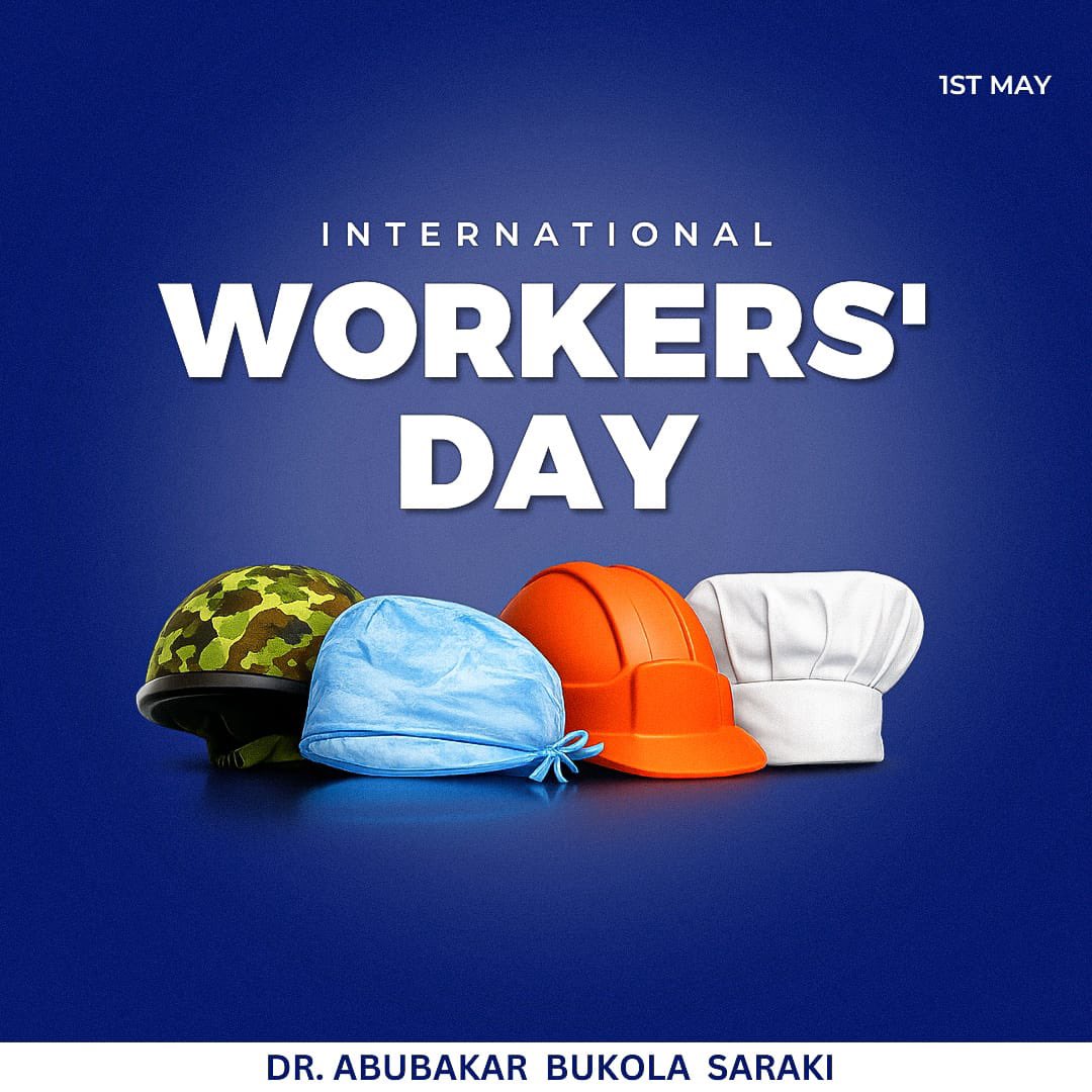 bukolasaraki's tweet photo. Nigeria works because you do! 

Every single day, in ways seen and unseen, you show up, push through, and keep our dear nation moving forward, even when it’s tough.

Today, we celebrate you: the workers whose hands build and shape our future.

Thank you for everything you do.

Happy International Workers’ Day! 

#WorkersDay