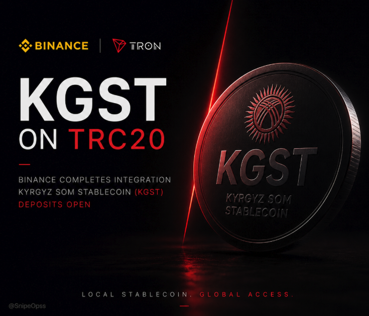 SnipeOpss's tweet photo. $KGST ’nin TRC20’de Binance’e gelmesi küçük haber gibi duruyor ama önemli.

#TRON sadece USDT chain’i olmaktan çıkıp
yavaş yavaş farklı stablecoin’lerin altyapısı oluyor.

Adoption genelde böyle sessizce başlar.

#TGF https://t.co/Y5rHL0QOfu