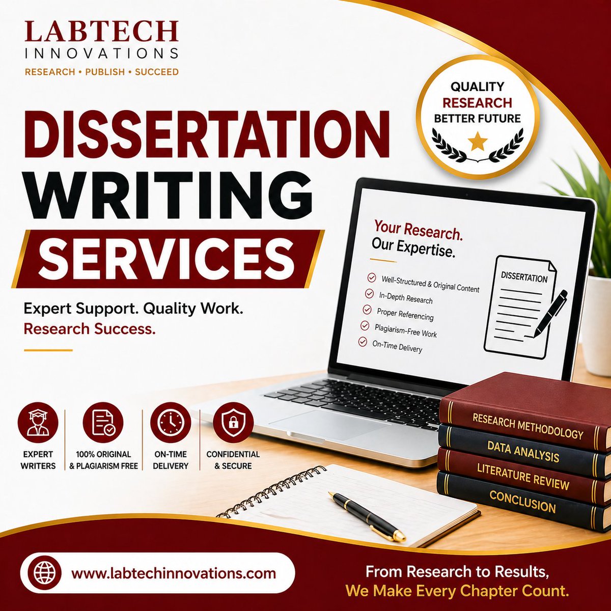 labtechinnova's tweet image. Struggling with your dissertation? 🎓 From Literature Review to Data Analysis, we’ve got you covered.

​✅ 100% Original

✅ Expert Writers

✅ On-Time Delivery

✅ Fully Confidential

​🔗 labtechinnovations.com

​#Dissertation #PhDLife #AcademicTwitter #Research #GradSchool