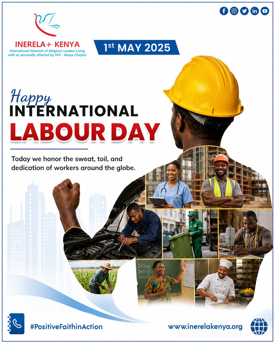 InerelaKenya's tweet photo. Honoring the hands that build, heal, teach, and serve.
Today, we celebrate the strength, dignity, and resilience of every worker.
Happy International Labour Day.
#LabourDay https://t.co/Vvz4vvEi7f
