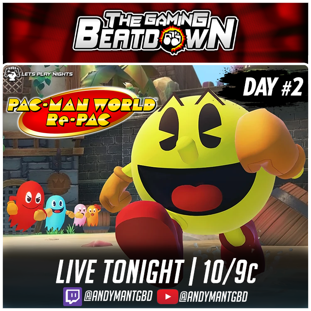 AndyManTGBD's tweet image. #TGBD LIVE TONIGHT @ 7pm PT | 8pm MT | 9pm CT | 10pm ET:
Day #2 of Pac-Man World Re-Pac

TWITCH LINK: twitch.tv/andymantgbd
YOUTUBE LINK: youtube.com/@andymantgbd

#AndyManTGBD #TwitchStreamer #YoutubeStreamer #PacManWorldRePac #PacManWorld #PacMan