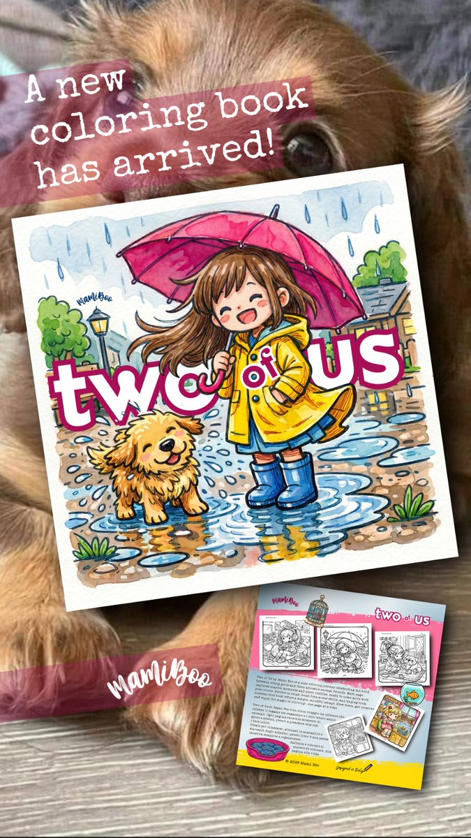 MamiBoocoloring's tweet image. amazon.com/author/mamiboo
POV: you and your fluffy best friend are the main characters 💕
"Two of Us" by Mami Boo is a heart-melting coloring book celebrating the sweet bond between young girls and their adorable animal companions.

#coloringbook #cuteart #cozyvibes