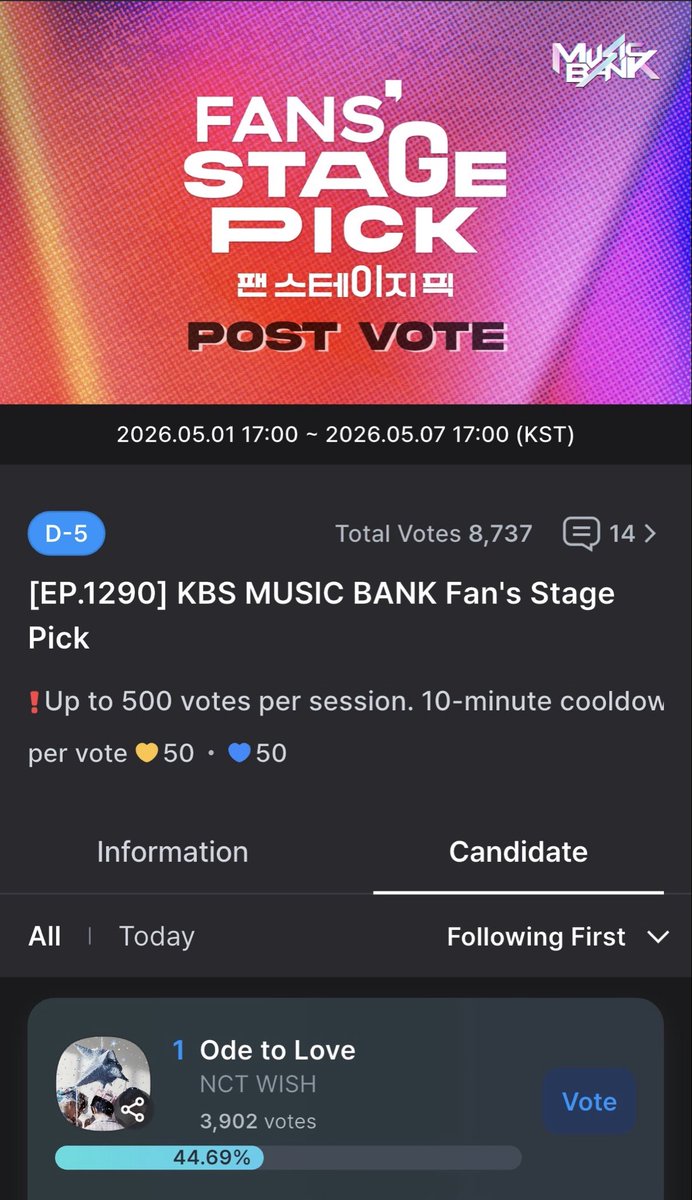 NCT WISH VOTING tweet media