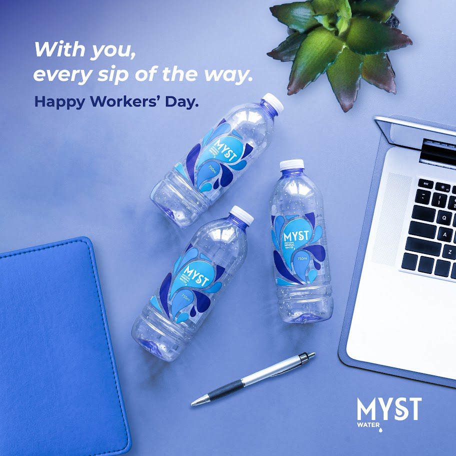 Every empty Myst  bottle tells a story we were lucky to be part of. The early mornings. The double shifts. The deadlines beaten by minutes. Thank you for letting us tag along. Happy Workers' Day, Ghana.