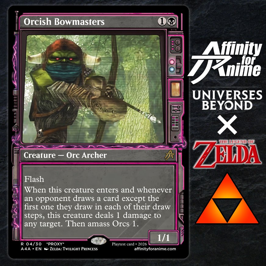 affinity4anime's tweet image. I think it's really impressive how the bulblins in #Zelda Twilight Princess can be such good archers while wearing padded oven mitts. #mtg #magicthegathering #proxy