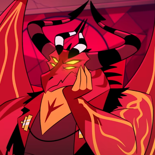 SinOfWrath666's tweet photo. " Ah'd  like  tah  see  𝐲𝐨𝐮  control  a  courtroom  full  o'  rowdy  sins  'nd  squabblin'  goetia  while  on  an  empty  stomach , bird-brain . " https://t.co/YrNOG8y3bQ