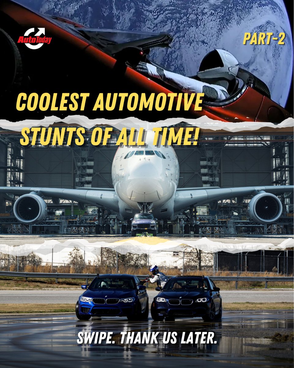 AUTOTODAYMAG's tweet image. We're back with Part 2 — and this batch might be even more unhinged than the first.

#Automotive #CarCommercials #CarAds #AutoStunts #CarStunts