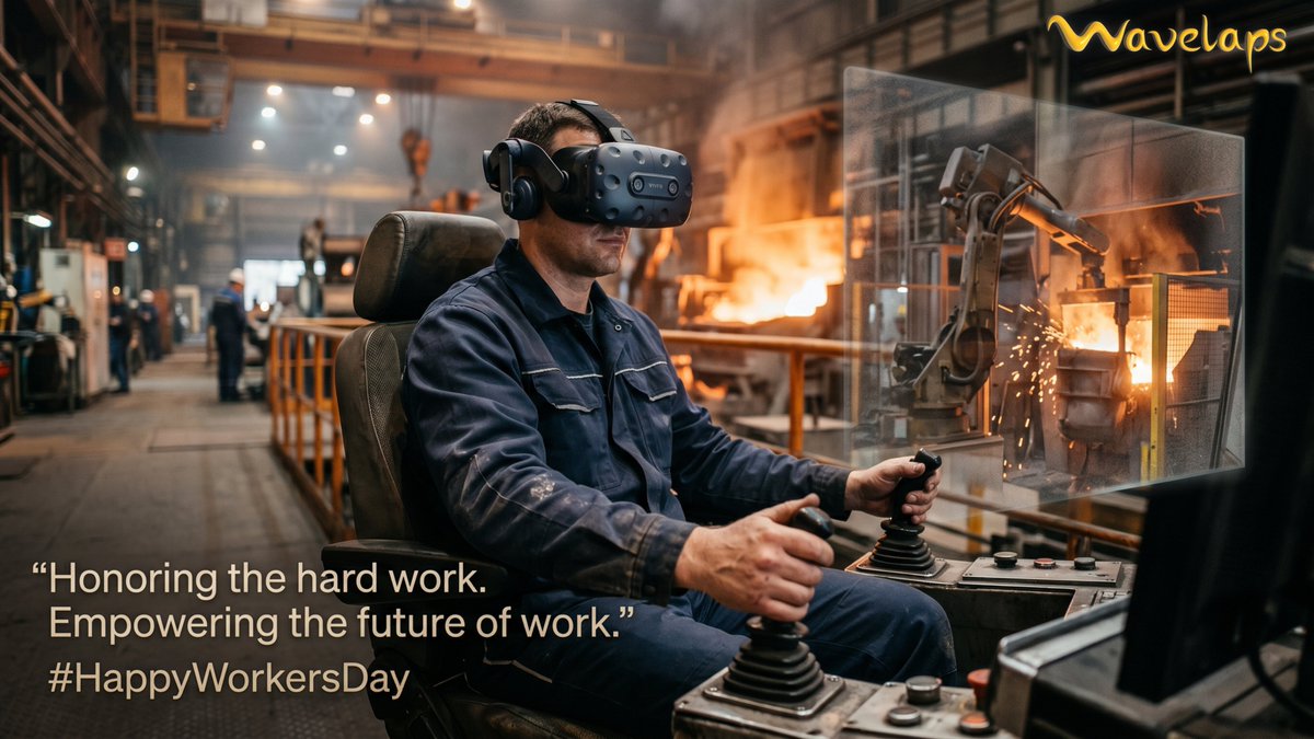 wavelaps's tweet photo. From interactive AR to immersive VR safety modules, we focus on tech that delivers a tangible reality: making the hardest jobs safer and smarter.

Honoring the grit of the physical workforce by pushing the boundaries of the digital one. #HappyWorkersDay https://t.co/v0jJaFl9Cw