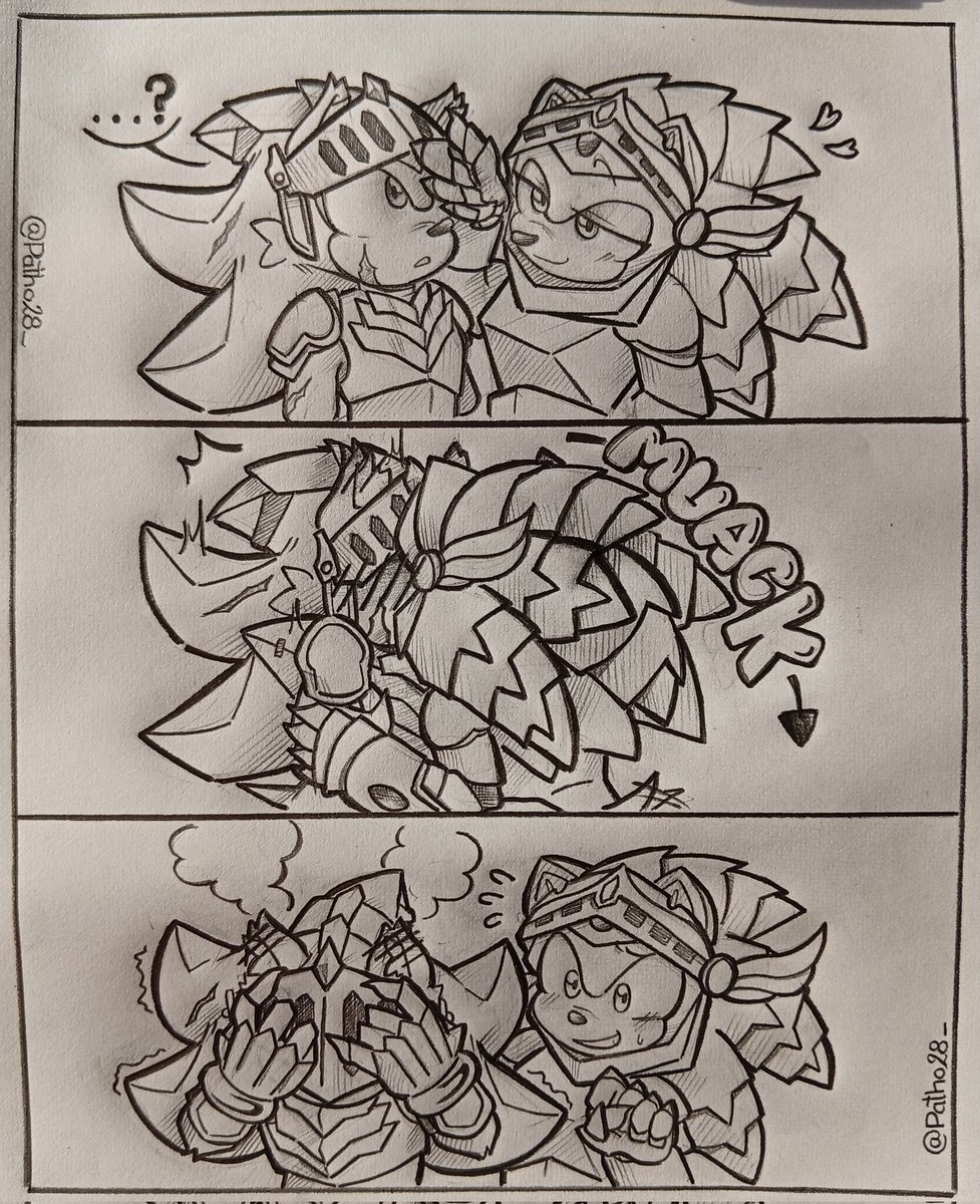 Lance never gets used to his King's very sudden displays of affection. 😔

#sonadow #shadonic #lansonic