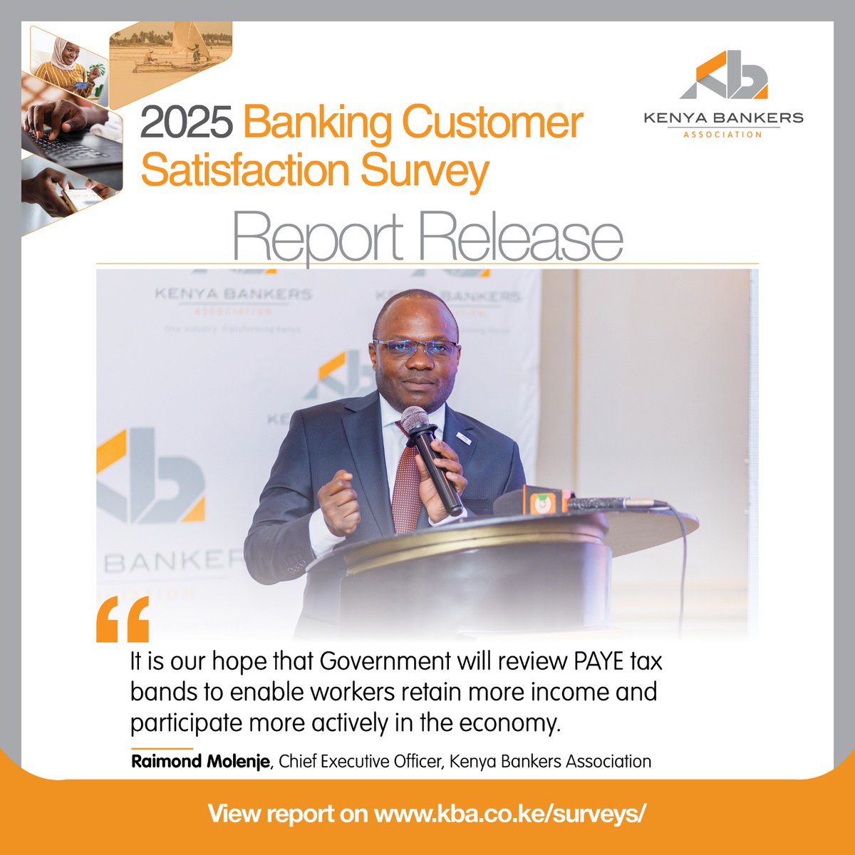 KenyaBankers's tweet image. “It is our hope that Government will review PAYE tax bands to enable workers retain more income and participate more actively in the economy.”
— Raimond Molenje, Chief Executive Officer, Kenya Bankers Association #LabourDay #BeyondBanking