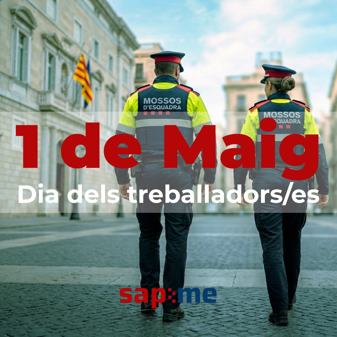 smemossos's tweet photo. 📢 Avui 1 de Maig, des del SAPME reivindiquem un any més la dedicació incansable dels Mossos d’Esquadra i la Policia Local. Seguirem lluitant pels vostres drets 💪🏻👮♀️👮♂️
#sapme
#mossos
#1demaig
#sindicatmossos
#fepol https://t.co/WSDz9HQLj5