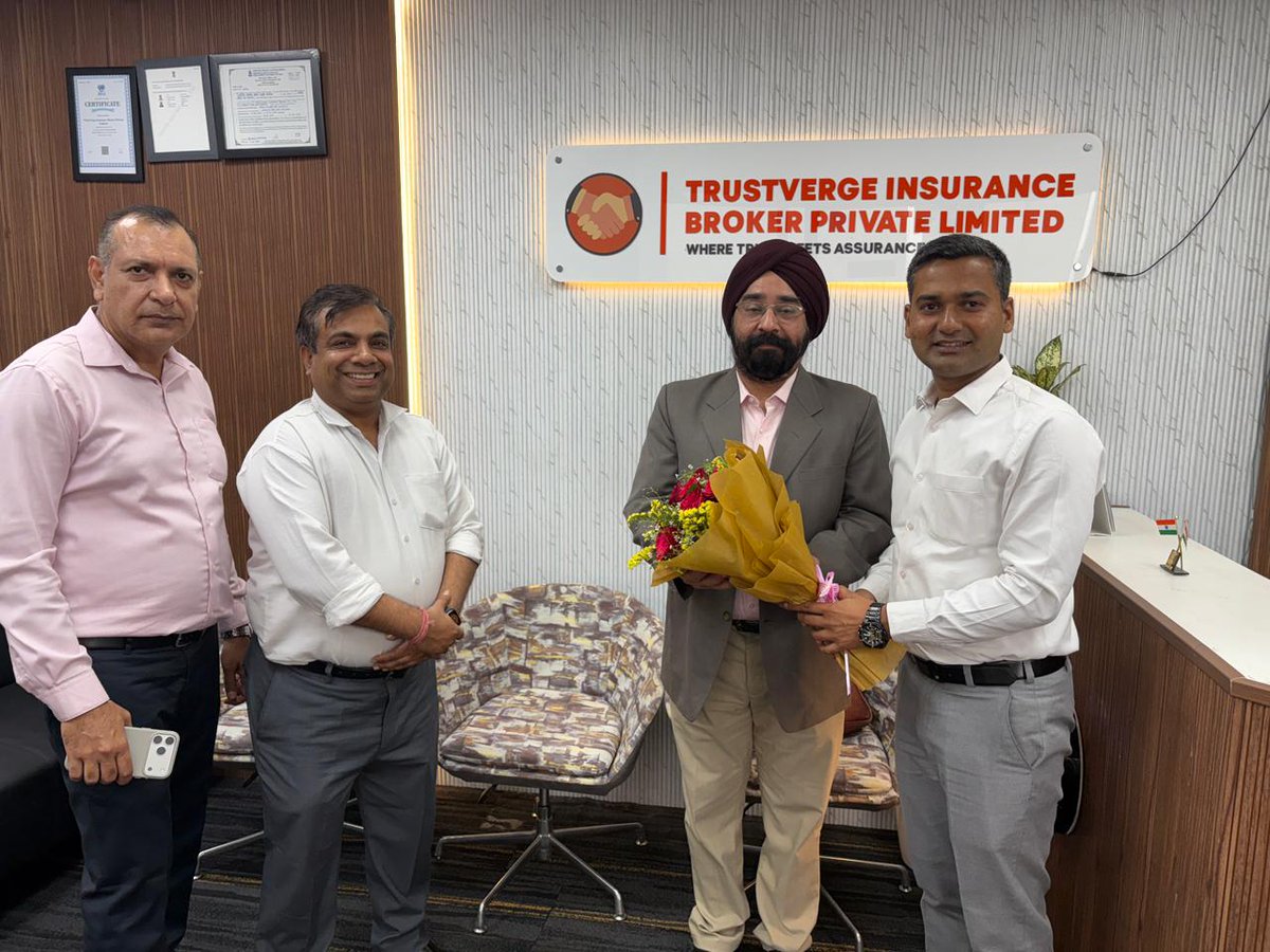 trustverge's tweet image. Welcomed Mr. Kuljeet Singh Baweja (Claims Head) along with leadership from Shriram General Insurance at Trustverge 🤝

Insightful discussions &amp;amp; stronger partnerships ahead.

#Trustverge #CorporateVisit #InsuranceIndustry #Leadership