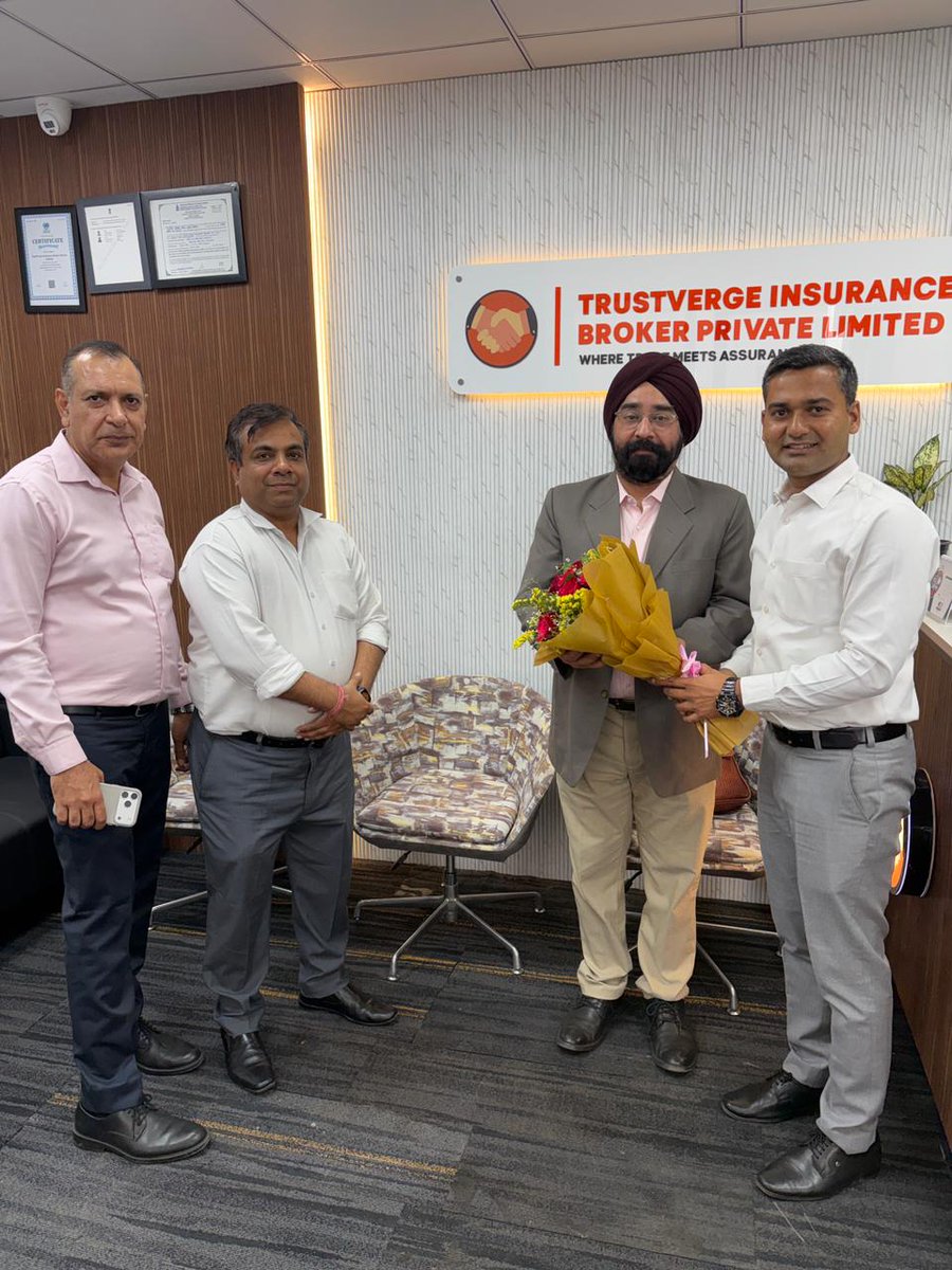 trustverge's tweet image. Welcomed Mr. Kuljeet Singh Baweja (Claims Head) along with leadership from Shriram General Insurance at Trustverge 🤝

Insightful discussions &amp;amp; stronger partnerships ahead.

#Trustverge #CorporateVisit #InsuranceIndustry #Leadership
