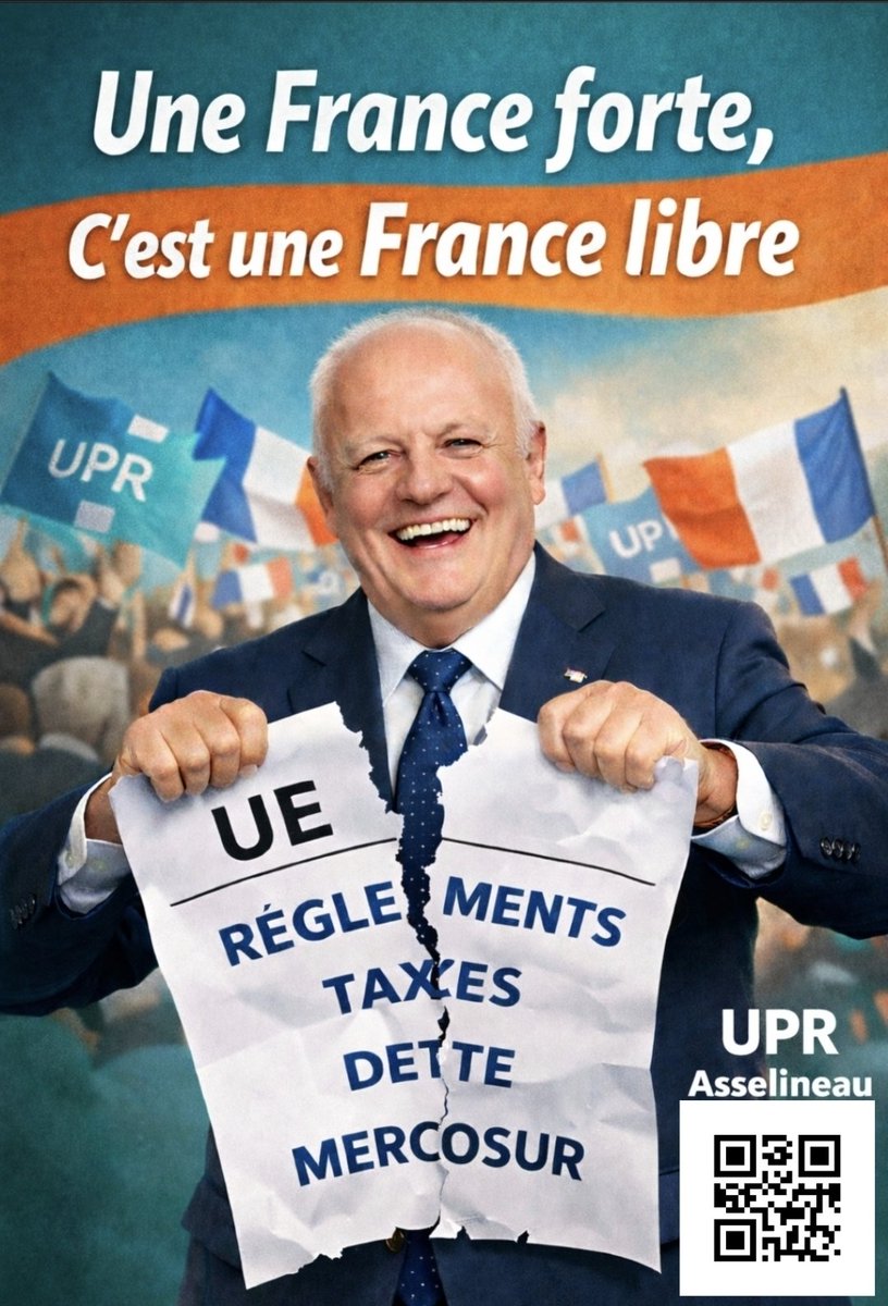 <a href="/kedrickmutayi/">M+243</a> <a href="/CLAMAR19551/">CLAMAR1955</a> Un président de la France doit pouvoir appliquer pleinement son programme.
Or, l’appartenance à l’Union européenne impose des règles qui limitent cette liberté.
Sans Frexit tout n'est qu'illusion. 
UPR.FR