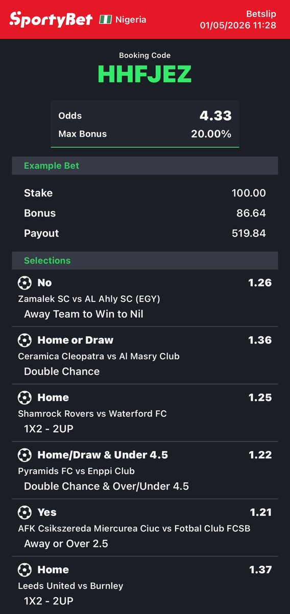 Dorguud's tweet photo. DAY ONE

HHFJEZ

SPORTYBET

@TheRealCEOAmber @LouieDi13 @_Jaredad @CHIZZY_BB @Mrbankstips @iammrblossom https://t.co/2e7aAvDERP