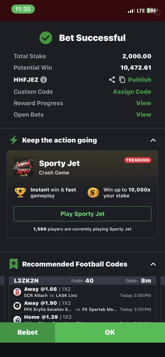 Dorguud's tweet photo. DAY ONE

HHFJEZ

SPORTYBET

@TheRealCEOAmber @LouieDi13 @_Jaredad @CHIZZY_BB @Mrbankstips @iammrblossom https://t.co/2e7aAvDERP