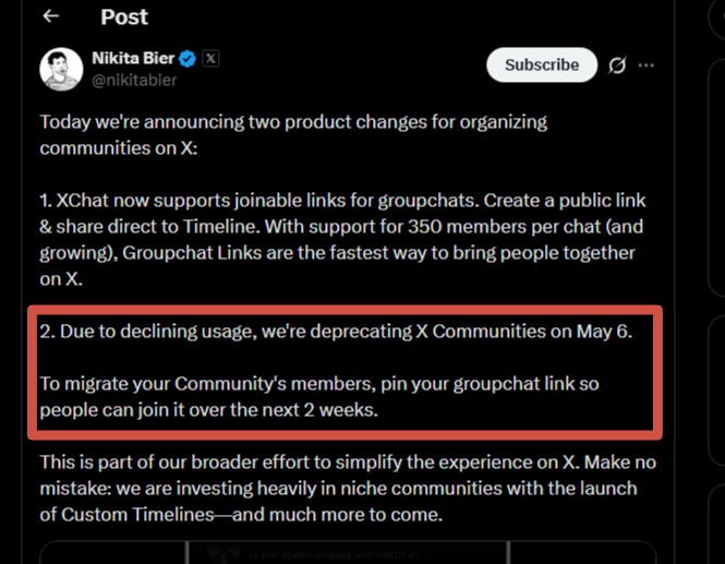 nfterrax's tweet photo. According to recent updates (https://t.co/BmRuM7OvWe), X Communities are being deprecated on May 6. So, we are migrating our creator community to Discord!

Next steps:
1. Join our server: https://t.co/FOqD2tIfFr https://t.co/NLq2dzKzhg