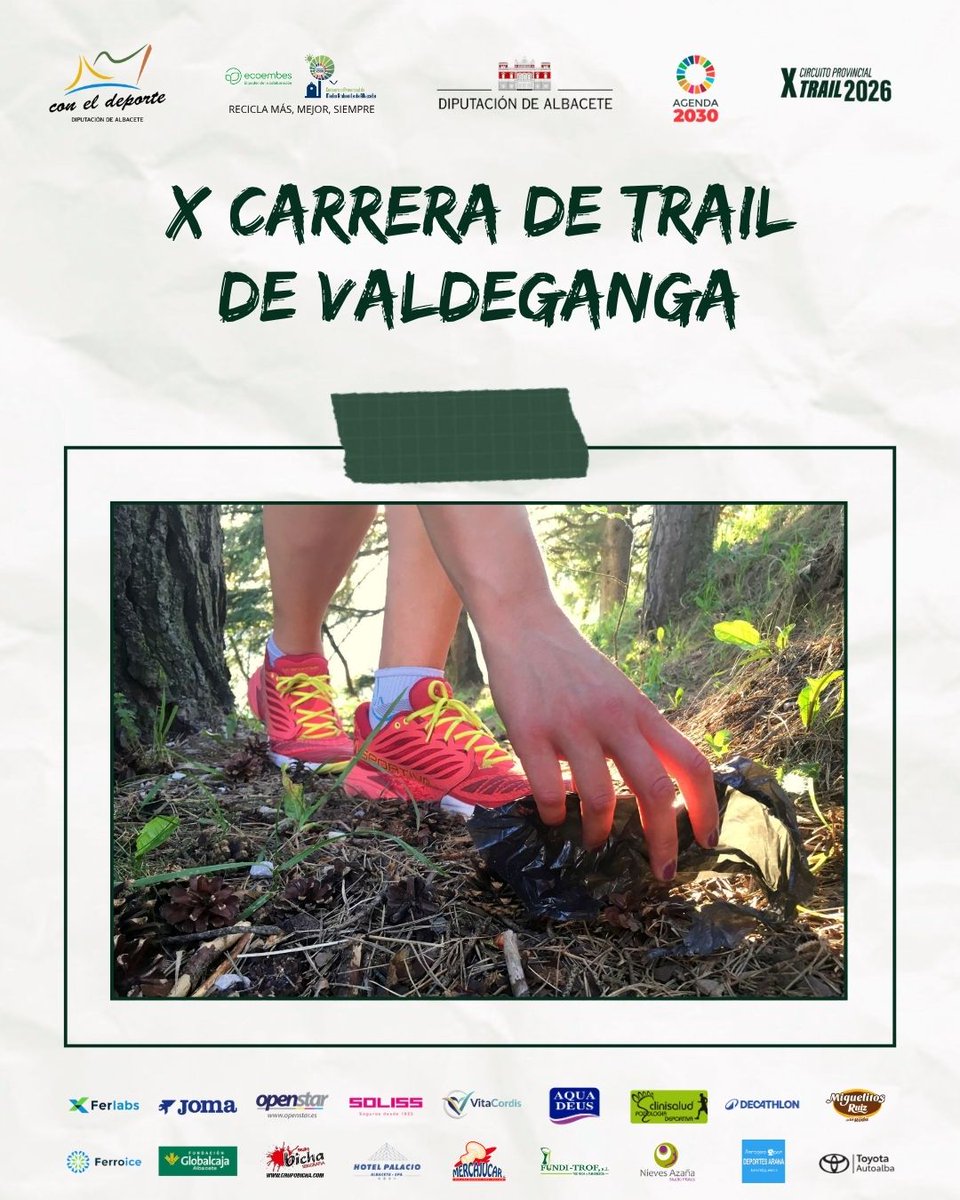 DipualbaDeporte's tweet image. 🚩 #Trail | ATENCIÓN: Es obligación de todos los participantes cuidar y respetar el medio ambiente, por lo que está prohibido tirar o arrojar los envoltorios o envases de los geles y/o botellas.

La organización penalizará este tipo de hábitos o prácticas con la descalificación.