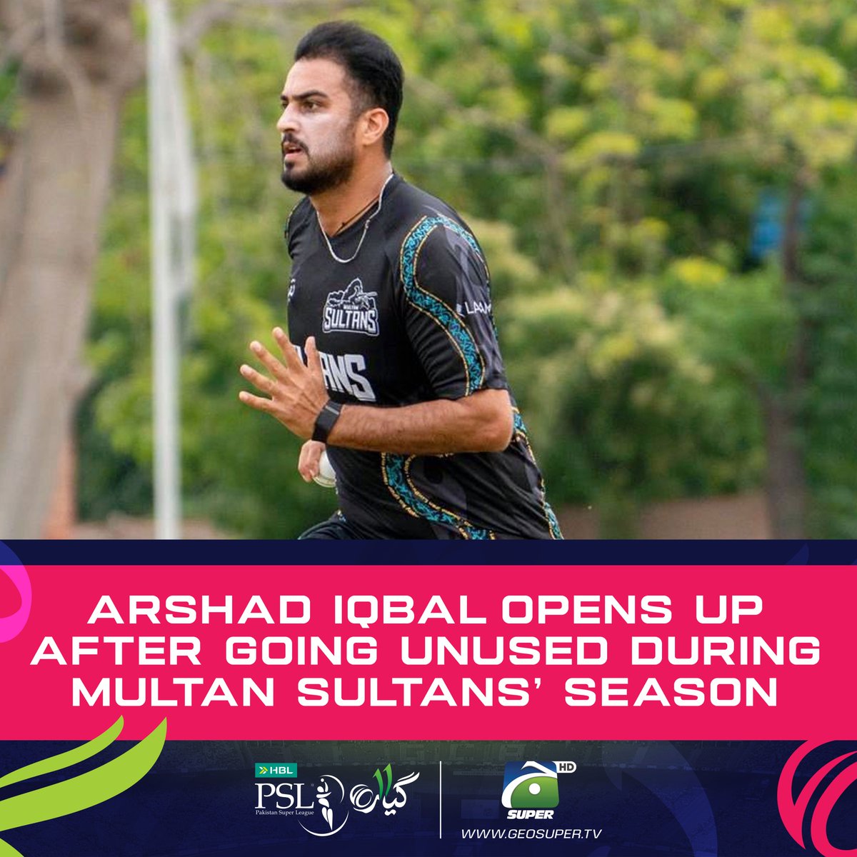 geosupertv's tweet photo. Arshad Iqbal speaks up! 👀
Read More: https://t.co/hfLuuQaP0B
#PSL11 #MultanSultans #ArshadIqbal https://t.co/DeciUjTkB0