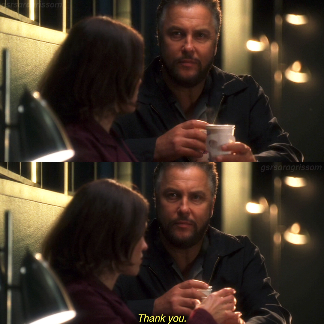 gsrsaragrissom's tweet image. GSR moments in 5.5 Swap Meet part 1!!
I love the coffee scene.. intense looks

#csi #csilasvegas #sarasidle #jorjafox #gilgrissom #williampetersen #csivegas