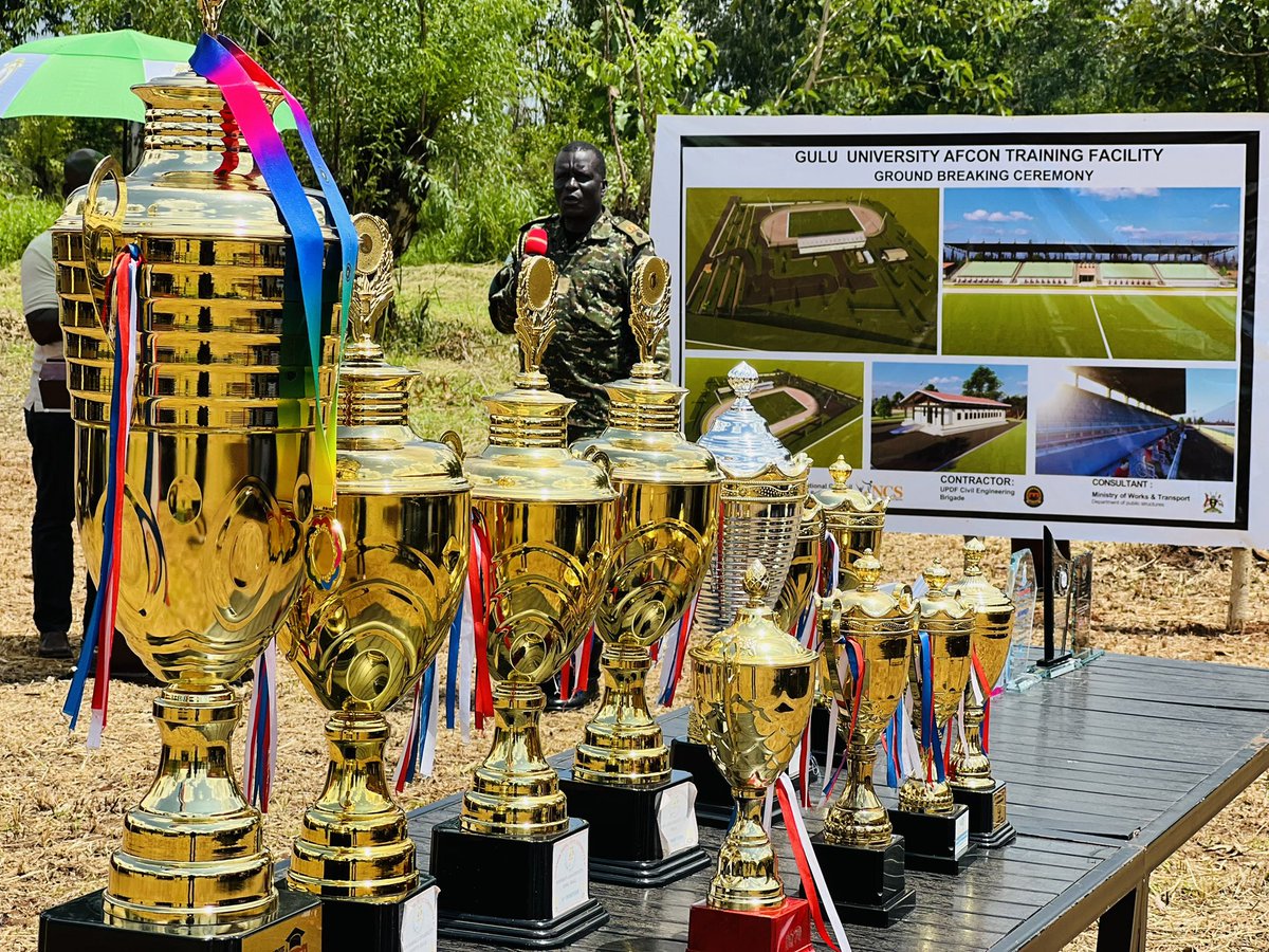Spraggapromo's tweet photo. Ground breaking for Pece Stadium &amp; @GuluVarsity ground being handed over to AFCON for redevelopment into a modern facility as a training ground happening now. https://t.co/4ZoUvju0OG